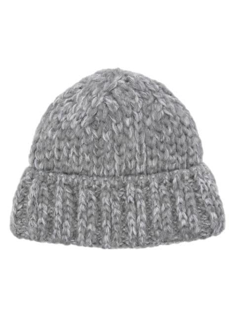 mélange-effect beanie hat by ERMANNO SCERVINO