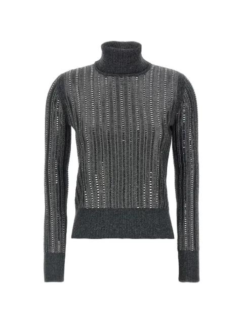 open-knit roll neck sweater by ERMANNO SCERVINO