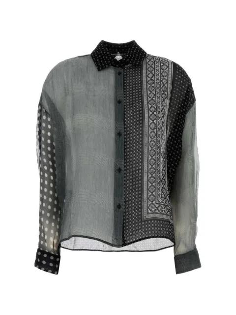 patchwork-print silk shirt by ERMANNO SCERVINO