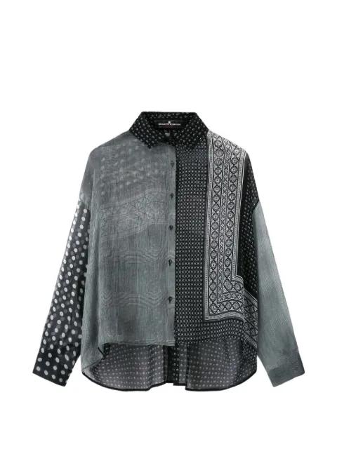 patchwork-print silk shirt by ERMANNO SCERVINO
