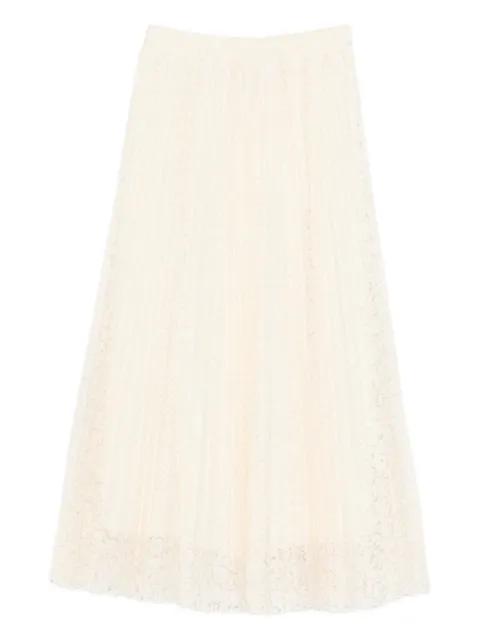 pleated floral midi skirt by ERMANNO SCERVINO