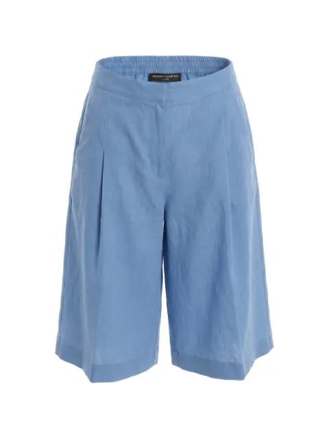 pleated linen shorts by ERMANNO SCERVINO
