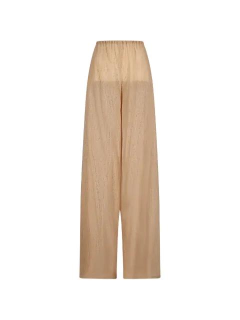 rhinestone-embellished palazzo pants by ERMANNO SCERVINO
