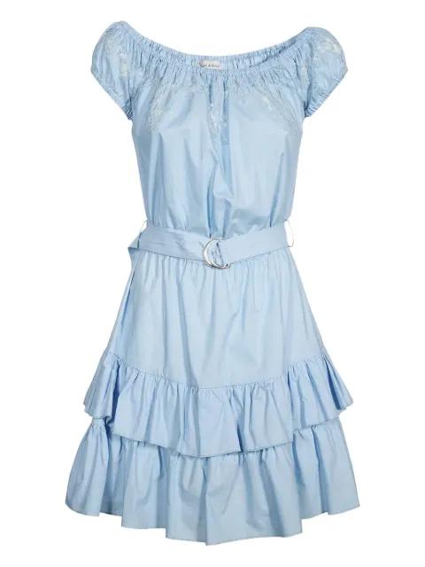 ruffled belted mini dress by ERMANNO SCERVINO