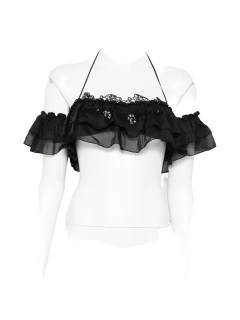ruffled halterneck top by ERMANNO SCERVINO