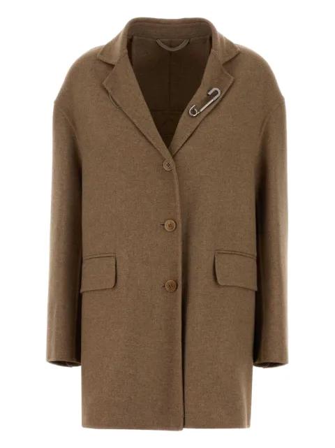 safety-pin single-breasted coat by ERMANNO SCERVINO