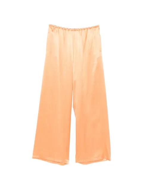 satin-finish wide-leg trousers by ERMANNO SCERVINO