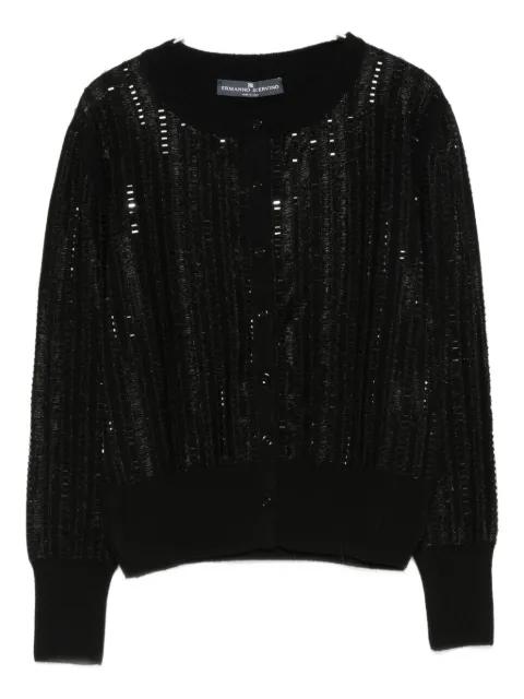 sequin-embellished ribbed cardigan by ERMANNO SCERVINO
