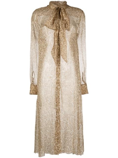 sheer silk midi dress by ERMANNO SCERVINO