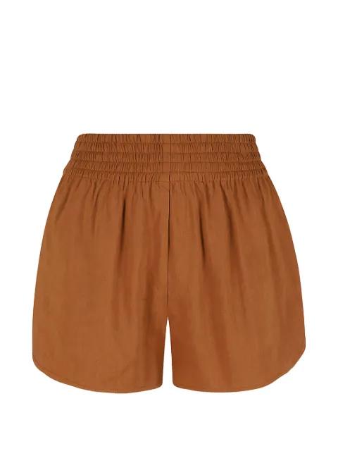 shirred-waistband curved-hem shorts by ERMANNO SCERVINO