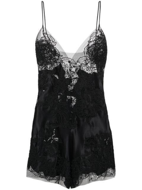 sleeveless corded-lace playsuit by ERMANNO SCERVINO