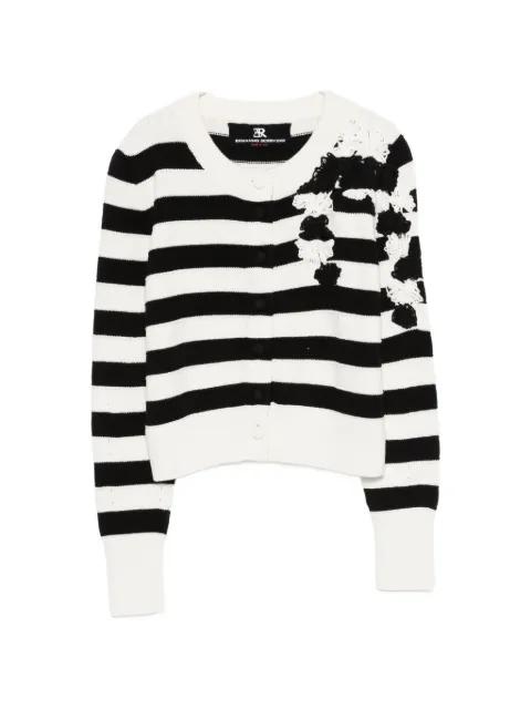 striped floral cardigan by ERMANNO SCERVINO