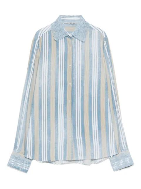 striped lace shirt by ERMANNO SCERVINO