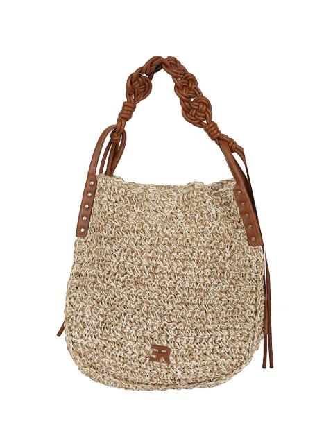 woven knotted-handle clutch bag by ERMANNO SCERVINO
