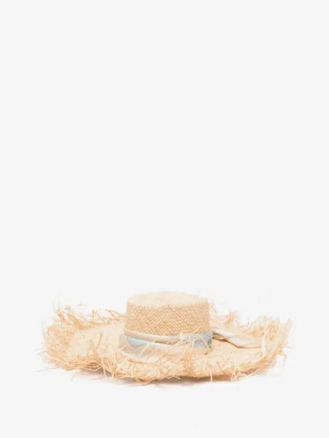 woven scarf-detail sun hat by ERMANNO SCERVINO