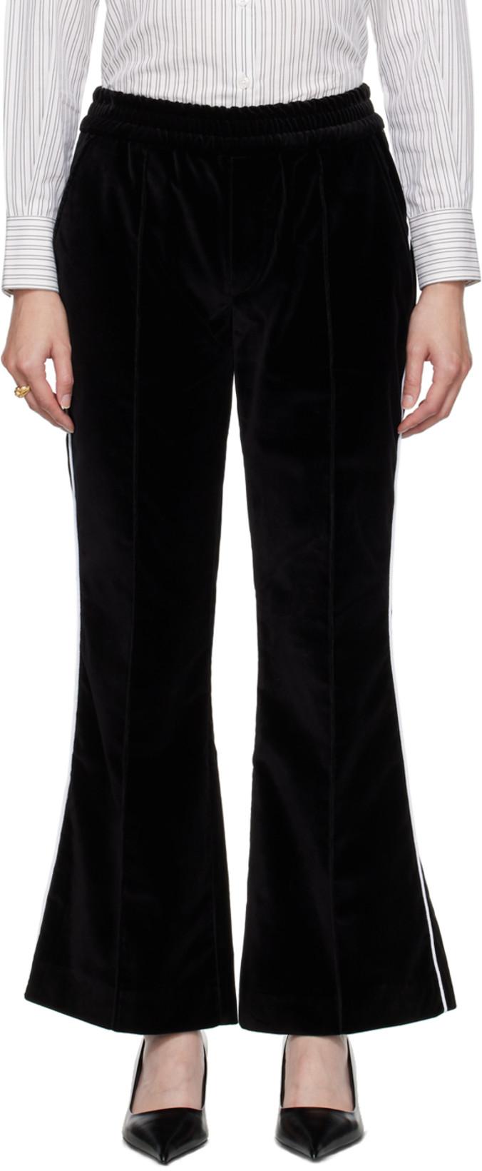 Black Flared Lounge Pants by ERNEST W. BAKER