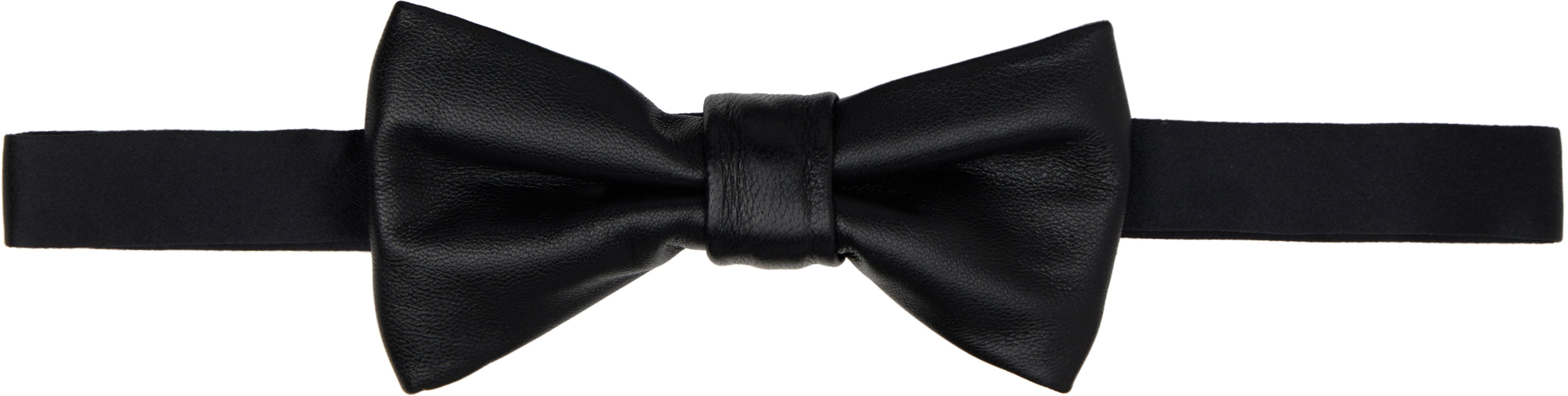 Black Leather Bow Tie by ERNEST W. BAKER