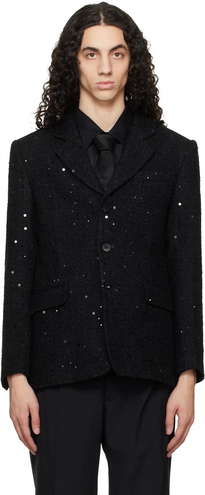 Black Single Breasted Blazer by ERNEST W. BAKER