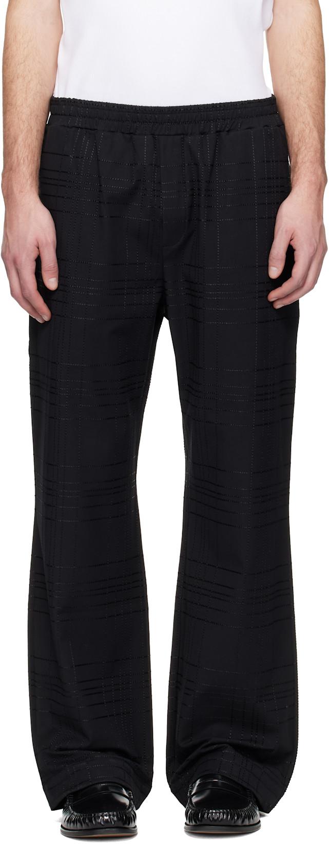 Black Straight Fit Track Pants by ERNEST W. BAKER