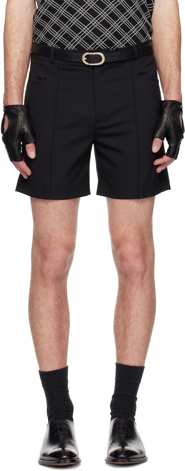 Black Tailored Shorts by ERNEST W. BAKER