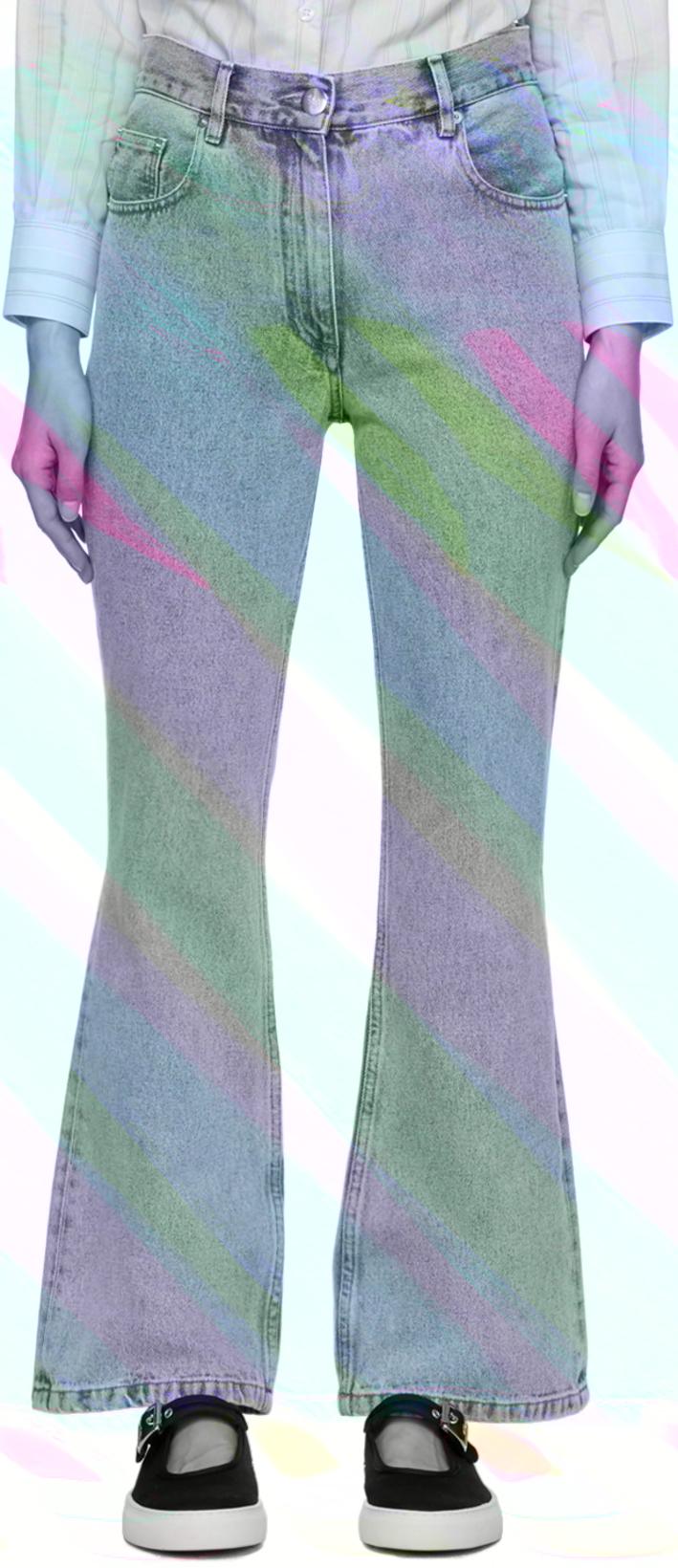 Blue Flared Jeans by ERNEST W. BAKER