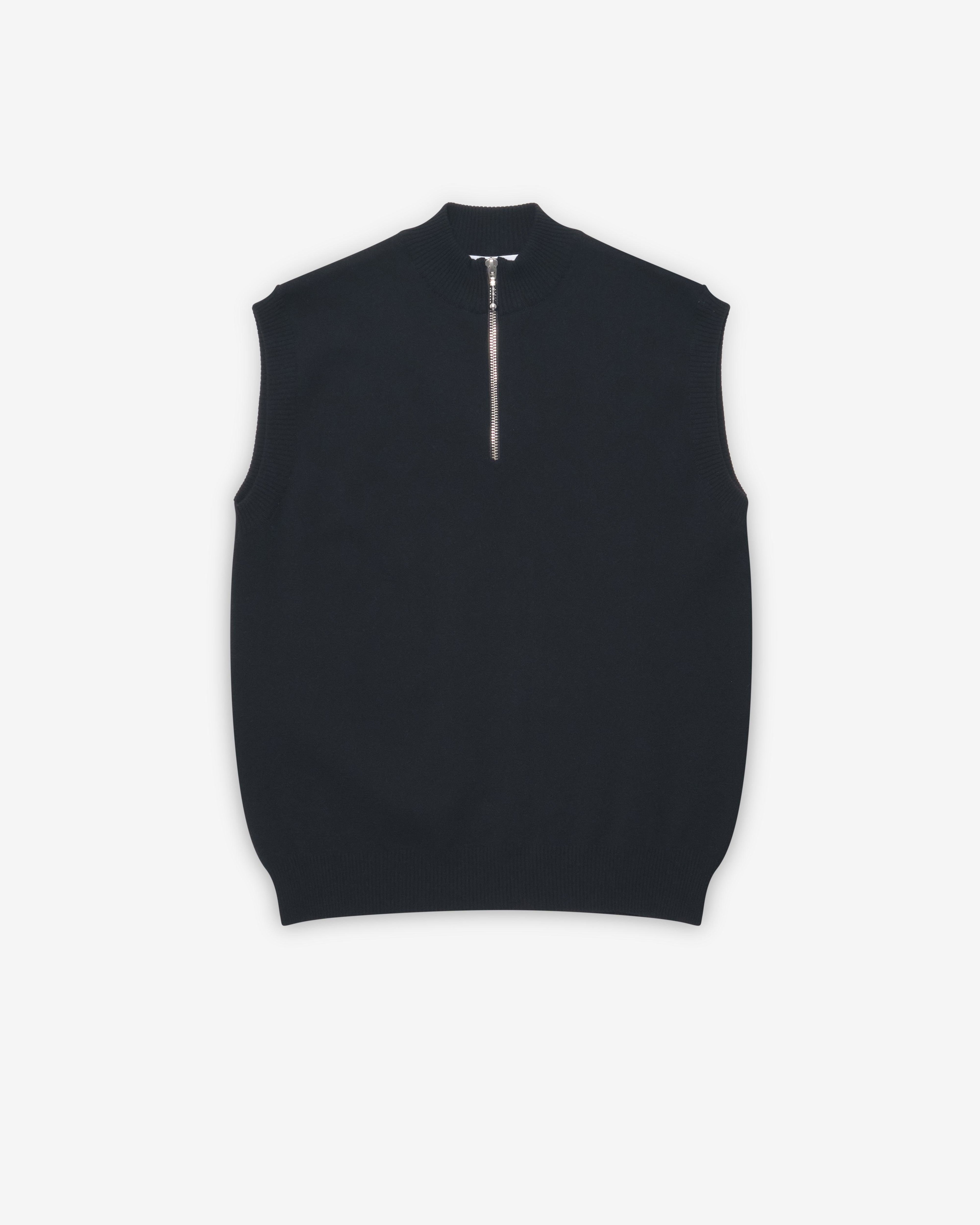 Ernest W. Baker - Men's Zipper Sleeveless Polo - (Black) by ERNEST W. BAKER