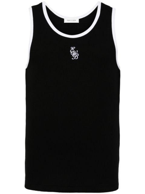 logo-embroidered tank top by ERNEST W. BAKER