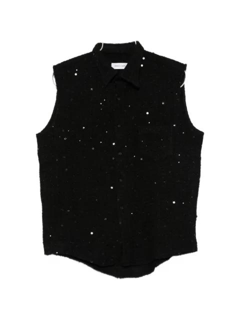 sequin-embellished sleeveless shirt by ERNEST W. BAKER
