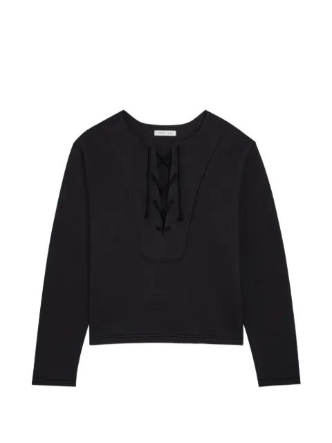 lace-up sweatshirt by ESCADA