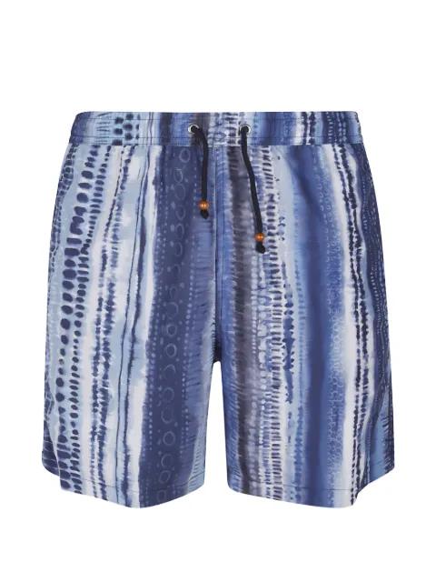 tie-dye drawstring swim shorts by ESCAPISTA