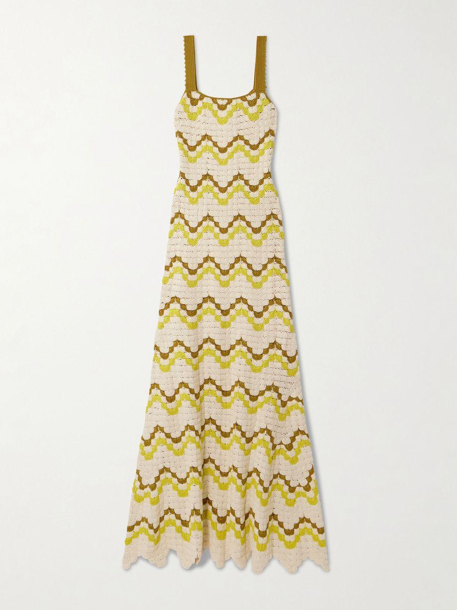 Marea scalloped crocheted cotton maxi dress by ESCVDO
