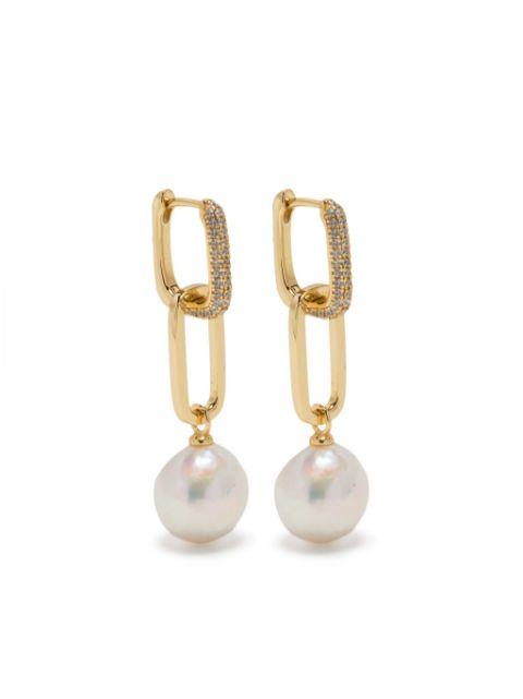 crystals pearl earrings by ESHVI