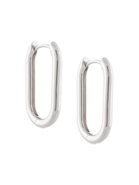 oval hoop earrings by ESHVI