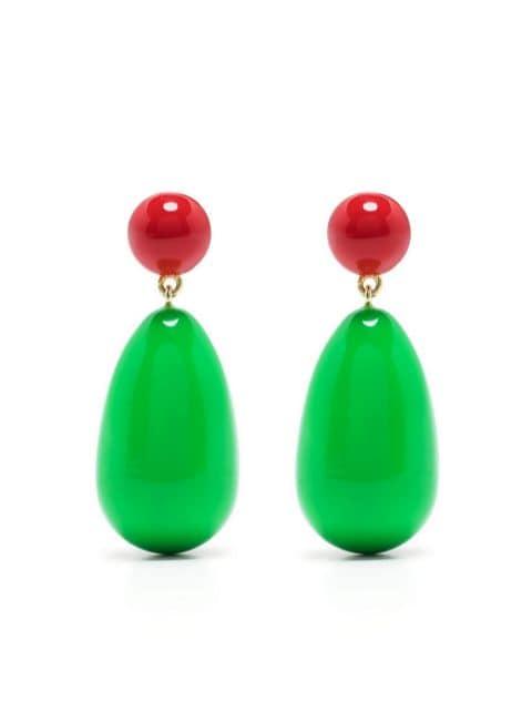 two-tone drop earrings by ESHVI