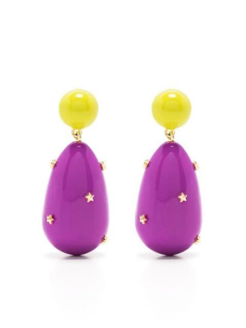 two-tone drop earrings by ESHVI