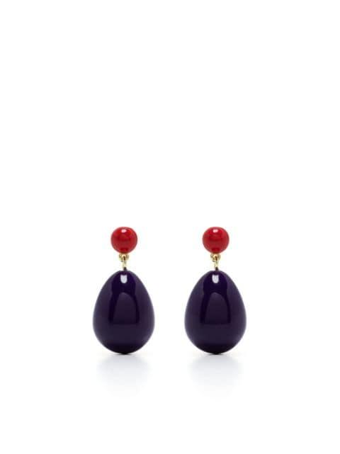 two-tone drop earrings by ESHVI
