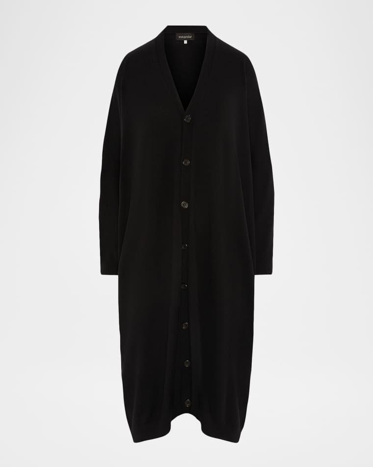 Cashmere Wide V Neck Cardigan - 3/4 Length by ESKANDAR