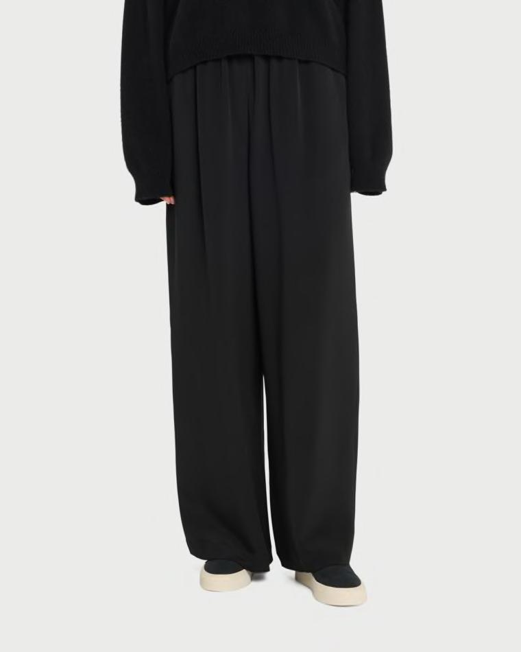 Flared Midweight Crepe Trousers by ESKANDAR