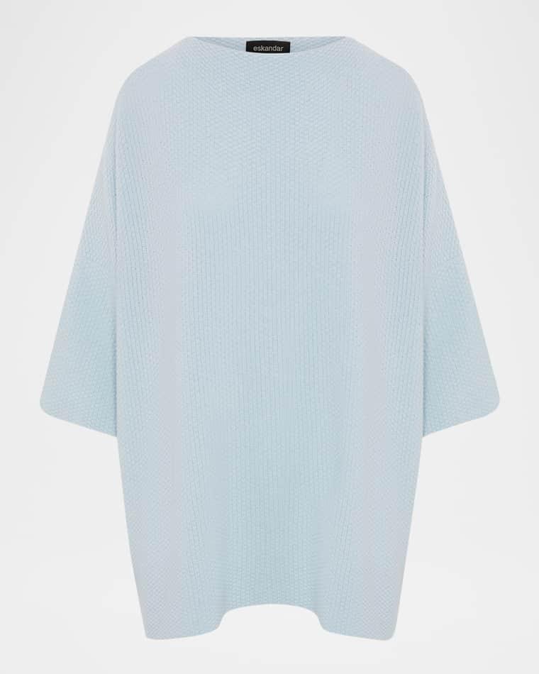 Square 3/4 Sleeve Top - Long Length by ESKANDAR