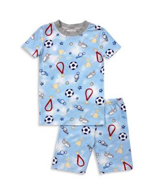 Boys' Soccer Print Short Sleeved Top & Shorts Pajama Set - Little Kid by ESME