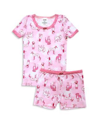 Girls' Dog Print Short Sleeved Top & Shorts Pajama Set - Little Kid by ESME
