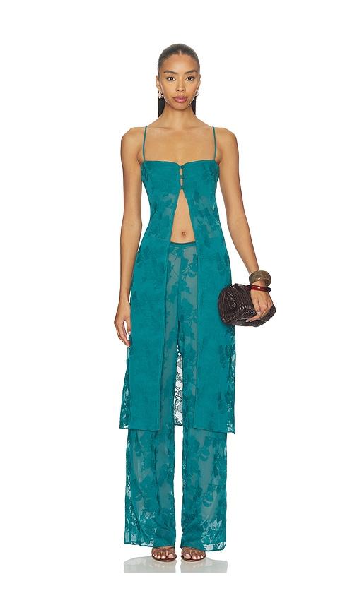 Especia Aryana Bloom Blouse Top in Teal by ESPECIA