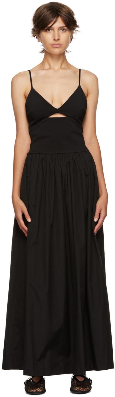 Black Tri Knit Maxi Dress by ESSE STUDIOS