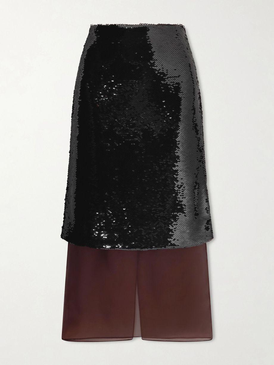 Luminessa sequined organza maxi skirt by ESSE STUDIOS