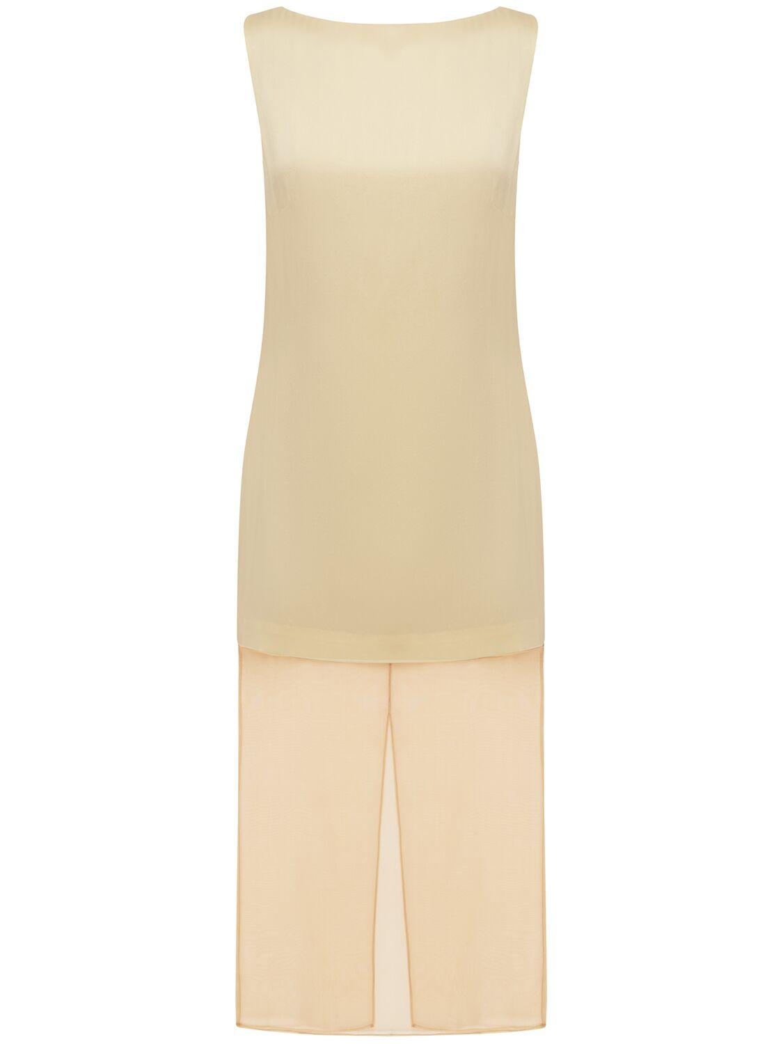 Rio Cowl Satin & Organza Plunge Dress by ESSE STUDIOS Rio Cowl Satin & Organza Plunge Dress by ESSE STUDIOS