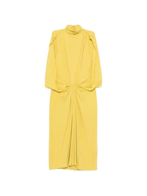 Solina cape gathered dress by ESSE STUDIOS