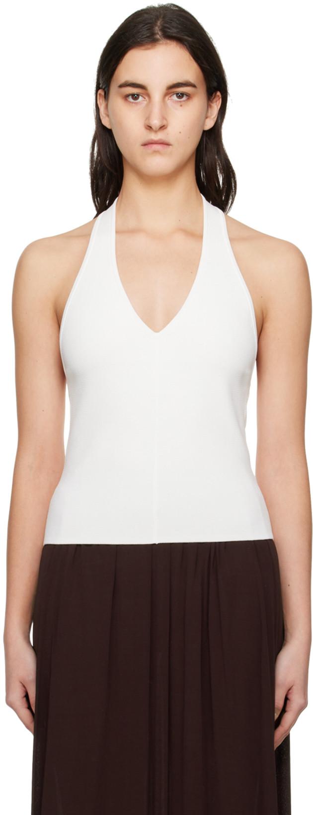 White Obie Tank Top by ESSE STUDIOS