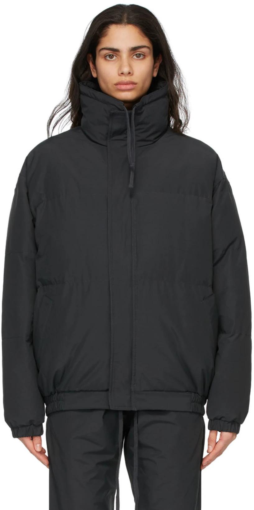 Black Nylon Puffer Jacket by ESSENTIALS