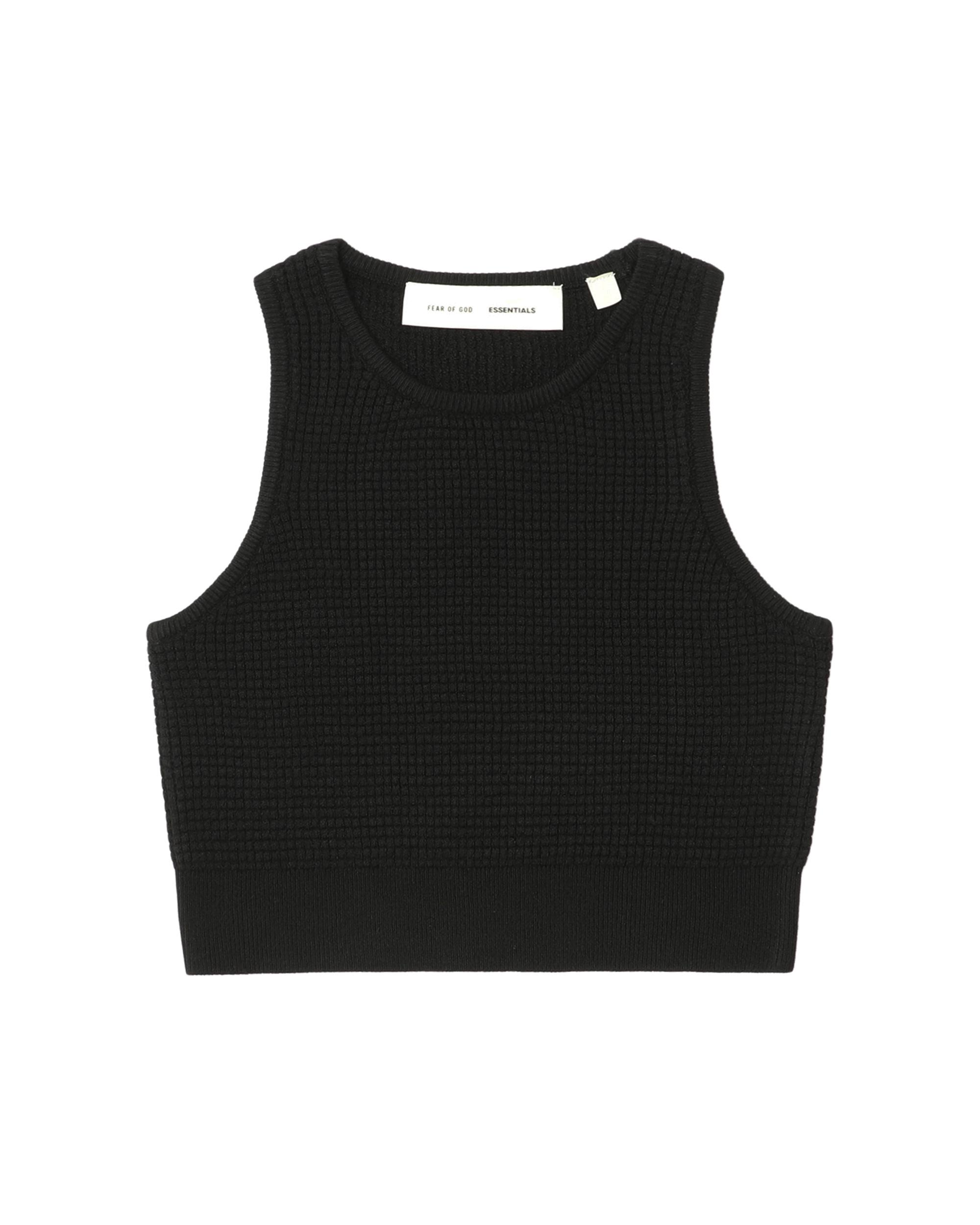 Waffle crop tank top by ESSENTIALS