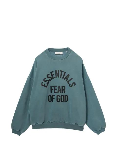 logo-print crew neck sweater by ESSENTIALS
